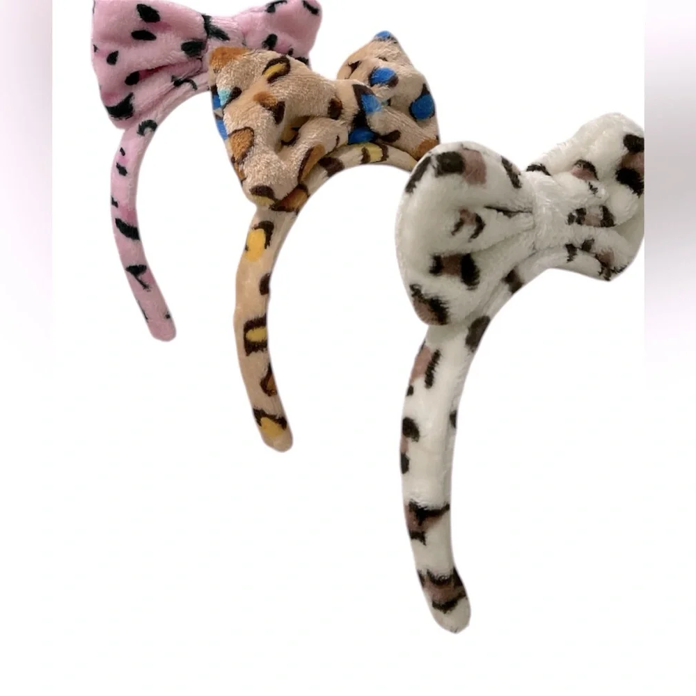 ANIMAL PRINT TAN SPA BOW HEADBAND